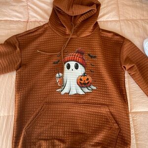 Brown Ghost Graphic Hoodie